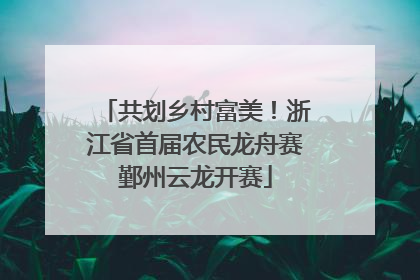 共划乡村富美！浙江省首届农民龙舟赛鄞州云龙开赛