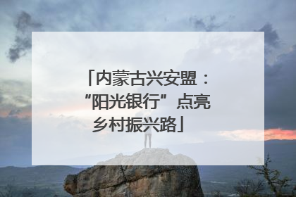 内蒙古兴安盟：“阳光银行”点亮乡村振兴路