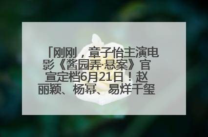 刚刚，章子怡主演电影《酱园弄·悬案》官宣定档6月21日！赵丽颖、杨幂、易烊千玺等角色海报曝光