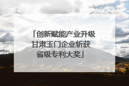 创新赋能产业升级 甘肃玉门企业斩获省级专利大奖