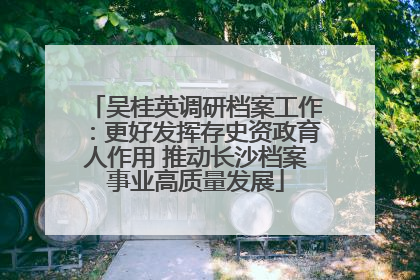 吴桂英调研档案工作：更好发挥存史资政育人作用 推动长沙档案事业高质量发展