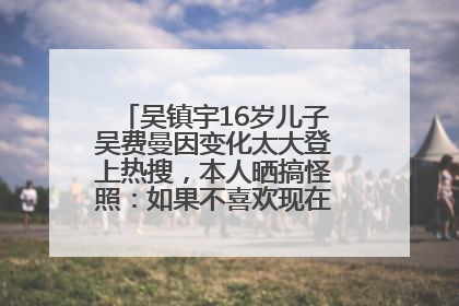 吴镇宇16岁儿子吴费曼因变化太大登上热搜，本人晒搞怪照：如果不喜欢现在的我可以离开