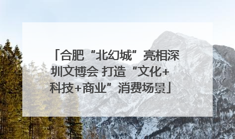 合肥“北幻城”亮相深圳文博会 打造“文化+科技+商业”消费场景