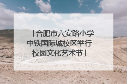 合肥市六安路小学中铁国际城校区举行校园文化艺术节