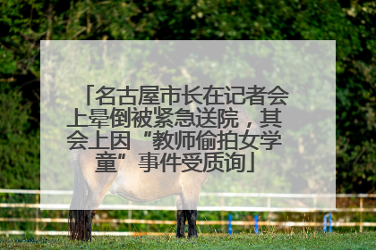 名古屋市长在记者会上晕倒被紧急送院，其会上因“教师偷拍女学童”事件受质询