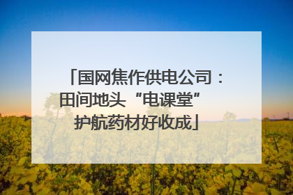 国网焦作供电公司：田间地头“电课堂” 护航药材好收成