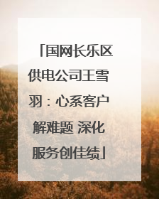 国网长乐区供电公司王雪羽：心系客户解难题 深化服务创佳绩
