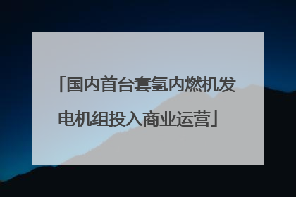 国内首台套氢内燃机发电机组投入商业运营
