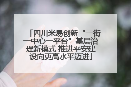 四川米易创新“一街一中心一平台”基层治理新模式 推进平安建设向更高水平迈进