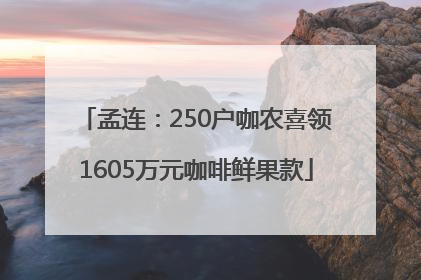 孟连：250户咖农喜领1605万元咖啡鲜果款