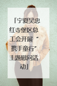 宁夏吴忠红寺堡区总工会开展“携手童行”主题慰问活动