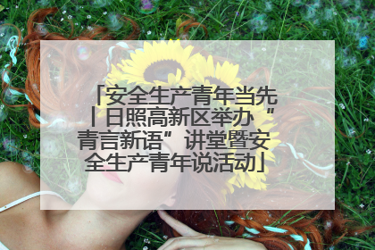 安全生产青年当先丨日照高新区举办“青言新语”讲堂暨安全生产青年说活动