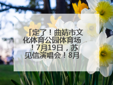 定了！曲靖市文化体育公园体育场！7月19日，苏见信演唱会！8月16日，萧敬腾演唱会！