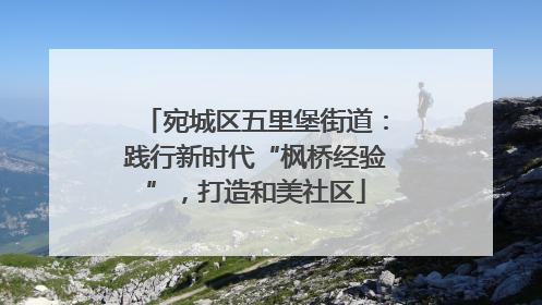 宛城区五里堡街道：践行新时代“枫桥经验”，打造和美社区