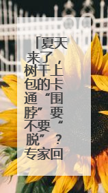 夏天来了，树干上包的卡通“围脖”要不要“脱”？专家回应