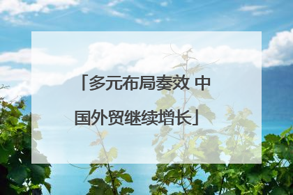 多元布局奏效 中国外贸继续增长