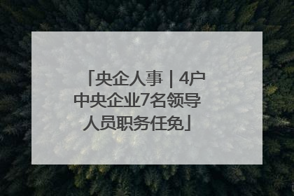 央企人事｜4户中央企业7名领导人员职务任免