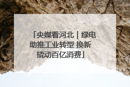 央媒看河北｜绿电助推工业转型 换新撬动百亿消费