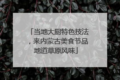 当地大厨特色技法，来内蒙古美食节品地道草原风味