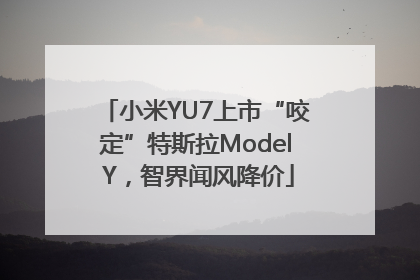 小米YU7上市“咬定”特斯拉Model Y，智界闻风降价