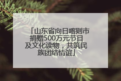山东省向日喀则市捐赠500万元节目及文化读物，共筑民族团结情谊