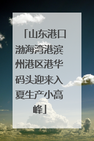 山东港口渤海湾港滨州港区港华码头迎来入夏生产小高峰