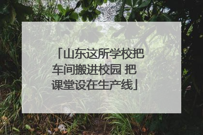 山东这所学校把车间搬进校园 把课堂设在生产线