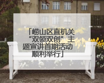 崂山区直机关“双领双创”主题宣讲首期活动顺利举行