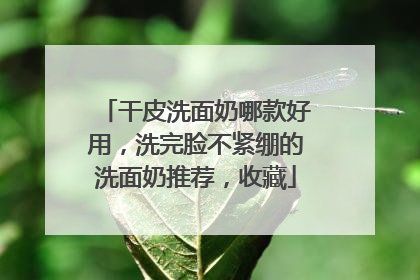 干皮洗面奶哪款好用，洗完脸不紧绷的洗面奶推荐，收藏