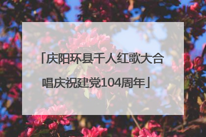 庆阳环县千人红歌大合唱庆祝建党104周年