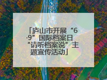 庐山市开展“6·9”国际档案日“请听档案说”主题宣传活动