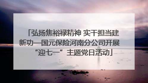 弘扬焦裕禄精神 实干担当建新功—国元保险河南分公司开展“迎七一”主题党日活动