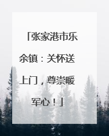 张家港市乐余镇：关怀送上门，尊崇暖军心！
