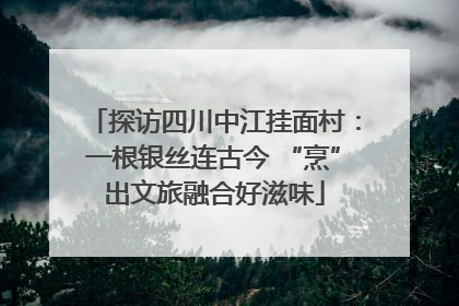 探访四川中江挂面村：一根银丝连古今 “烹”出文旅融合好滋味