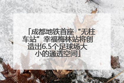成都地铁首座“无柱车站”幸福梅林站将创造出6.5个足球场大小的通透空间