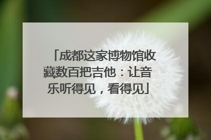 成都这家博物馆收藏数百把吉他：让音乐听得见，看得见