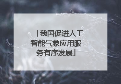 我国促进人工智能气象应用服务有序发展