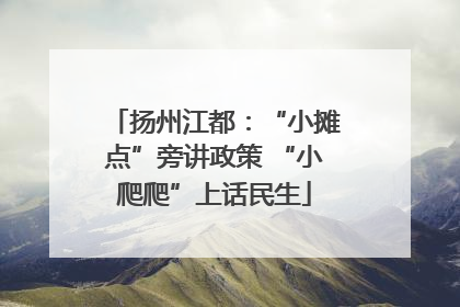 扬州江都：“小摊点”旁讲政策 “小爬爬”上话民生