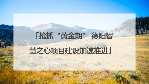 抢抓“黄金期” 德阳智慧之心项目建设加速推进