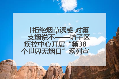 拒绝烟草诱惑 对第一支烟说不——坊子区疾控中心开展“第38个世界无烟日”系列宣传义诊活动