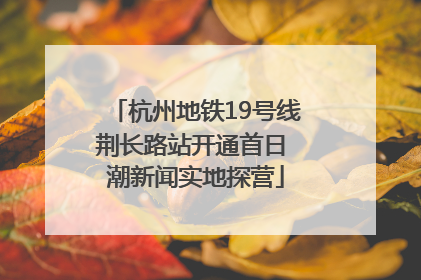 杭州地铁19号线荆长路站开通首日 潮新闻实地探营