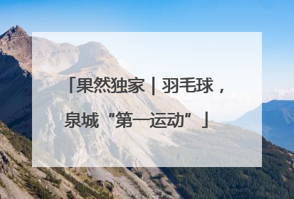 果然独家｜羽毛球，泉城“第一运动”