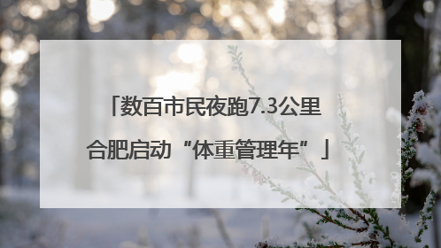 数百市民夜跑7.3公里 合肥启动“体重管理年”