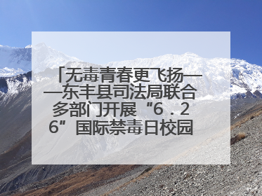 无毒青春更飞扬——东丰县司法局联合多部门开展“6．26”国际禁毒日校园宣讲活动