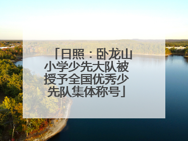 日照：卧龙山小学少先大队被授予全国优秀少先队集体称号