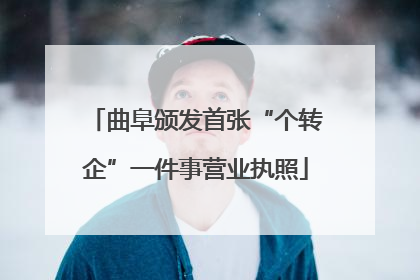 曲阜颁发首张“个转企”一件事营业执照