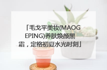 毛戈平美妆(MAOGEPING)养肤焕颜黑霜，定格初夏水光时刻