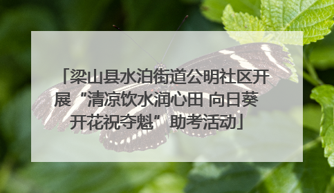 梁山县水泊街道公明社区开展“清凉饮水润心田 向日葵开花祝夺魁”助考活动