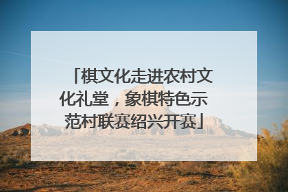 棋文化走进农村文化礼堂，象棋特色示范村联赛绍兴开赛