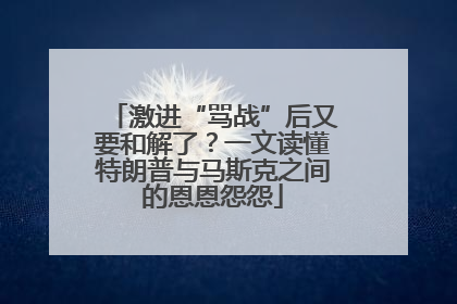 激进“骂战”后又要和解了？一文读懂特朗普与马斯克之间的恩恩怨怨